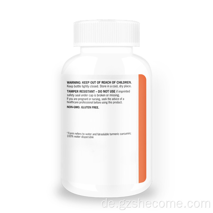 Kurkuma -Extrakt erhöhen antioxidative Kurkumapapseln